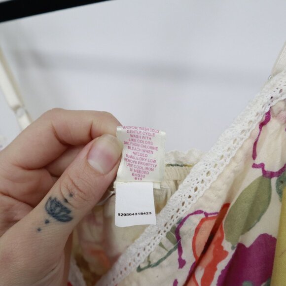 Derek Heart Babydoll Sundress Womens L Cream Bloomcore Girlhood Boho Cottagecore - Picture 8 of 16